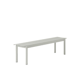 Linear Steel Bench, Grey, 170cm