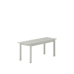 Linear Steel Bench, Grey, 110cm