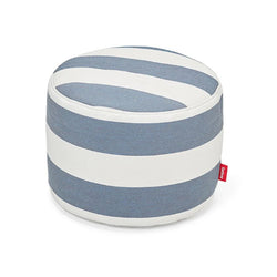 Point Outdoor Ottoman, Ocean Blue Stripe