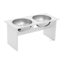 Minimalist Dog Bowl, Double Large, Cloud White