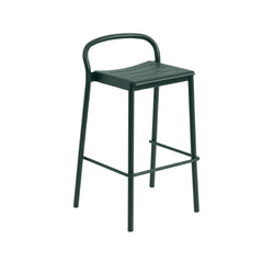 Linear Steel Stool, 65cm,  Dark green