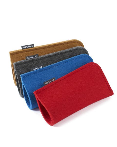 Felt eye glass case, 18x9cm, red