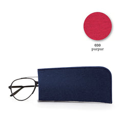 Felt eye glass case, 18x9cm, red