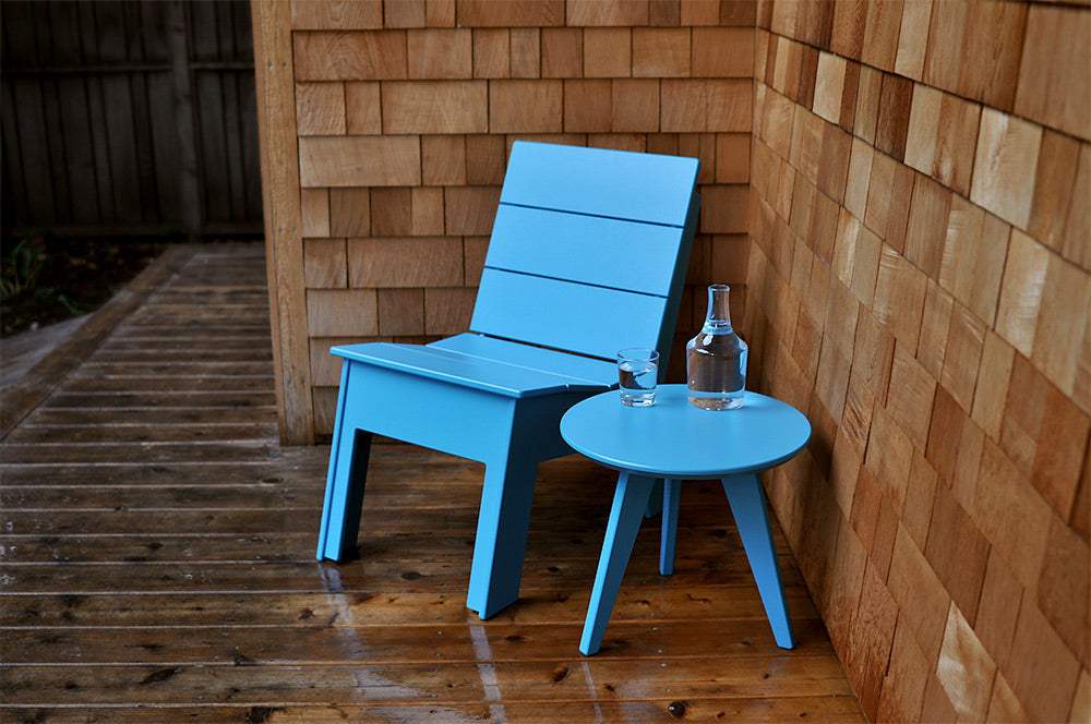 Satellite End Table, Round, 18" Charcoal Grey