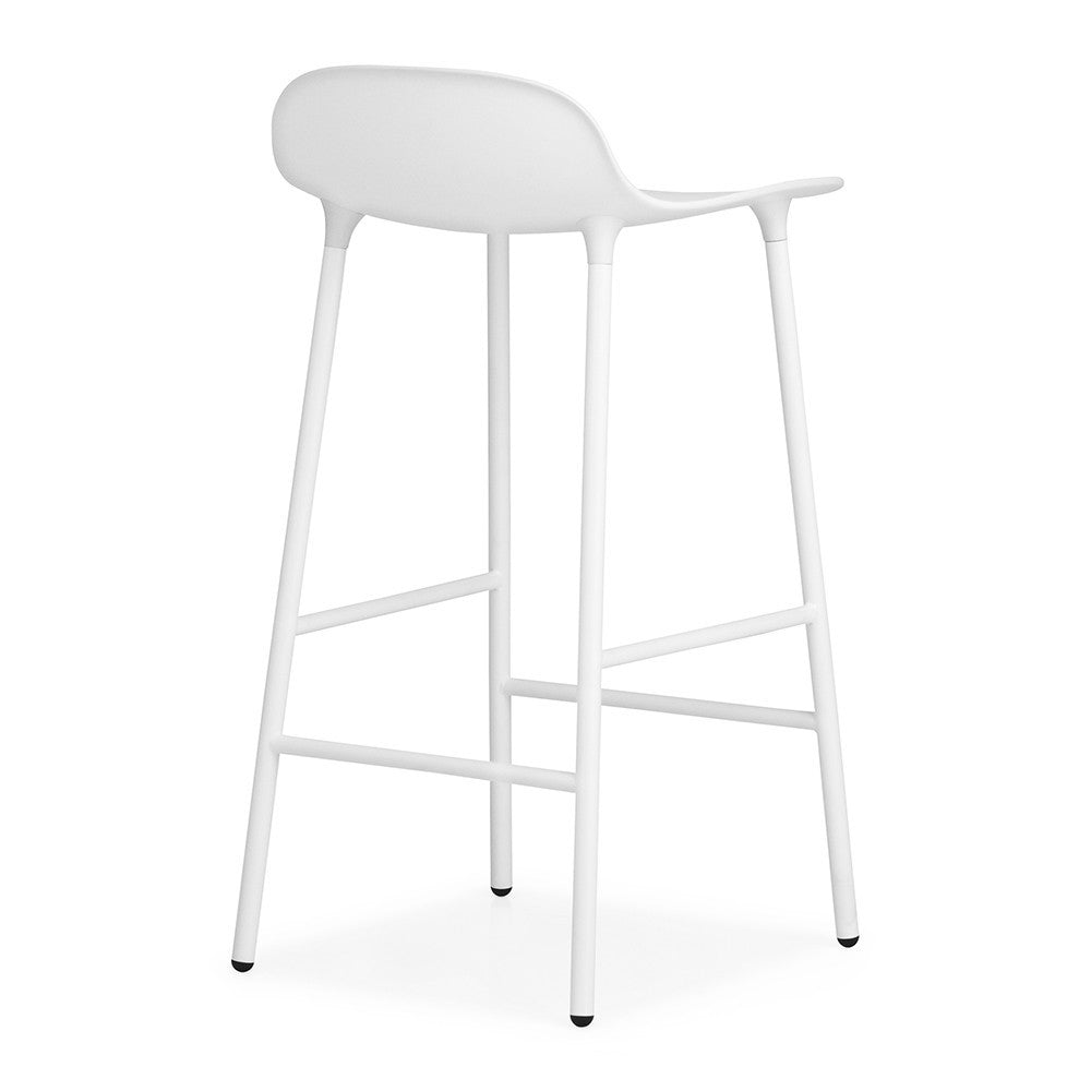 Form Stool 65cm White/White steel base