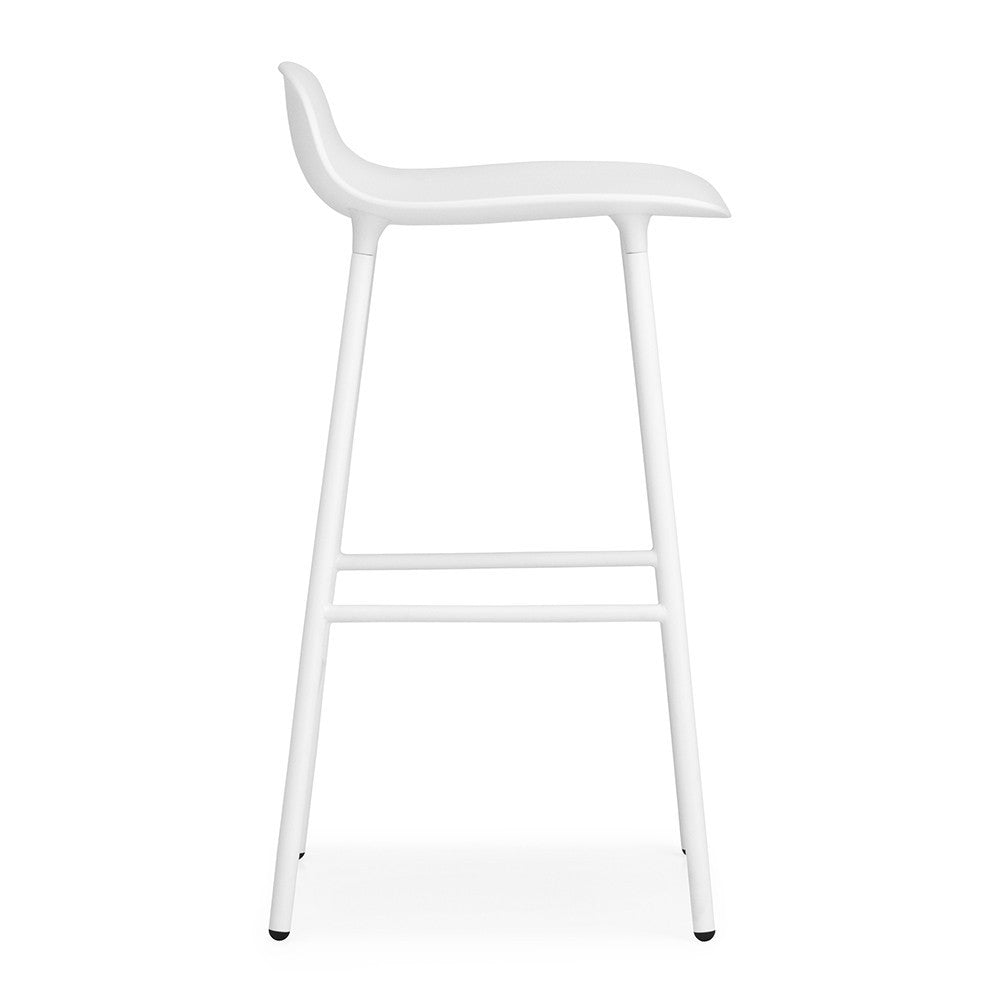 Form Stool 65cm White/White steel base