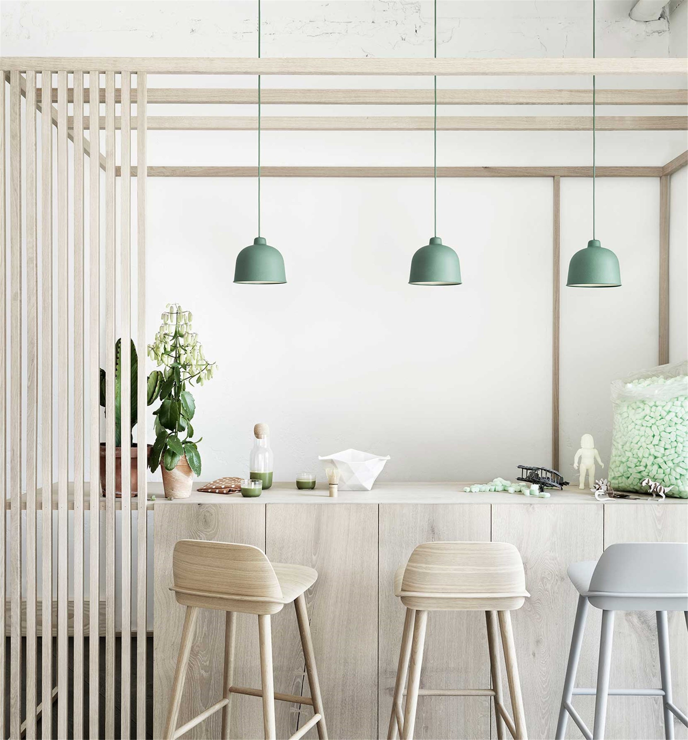 Grain Pendant Light, Dusty Green