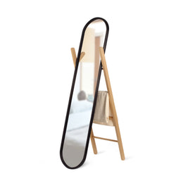 Hub Floor Mirror Black/Natural