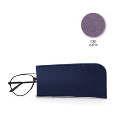 Felt eye glass case, 18x9cm, malve