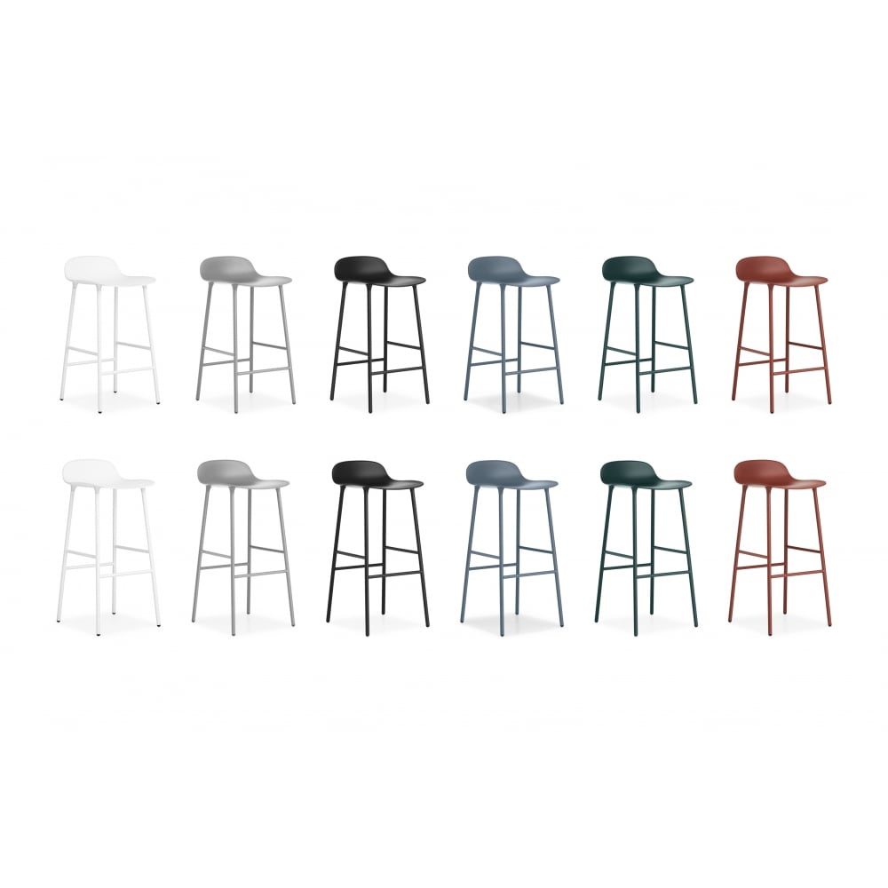 Form Stool 65cm Black/Black steel base