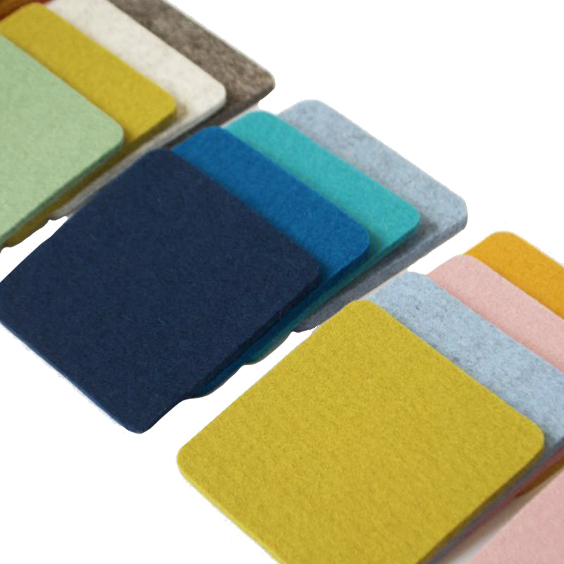 Felt coaster 11 x 11 cm,  safran