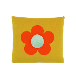 Flower Pom Pillow - Melon