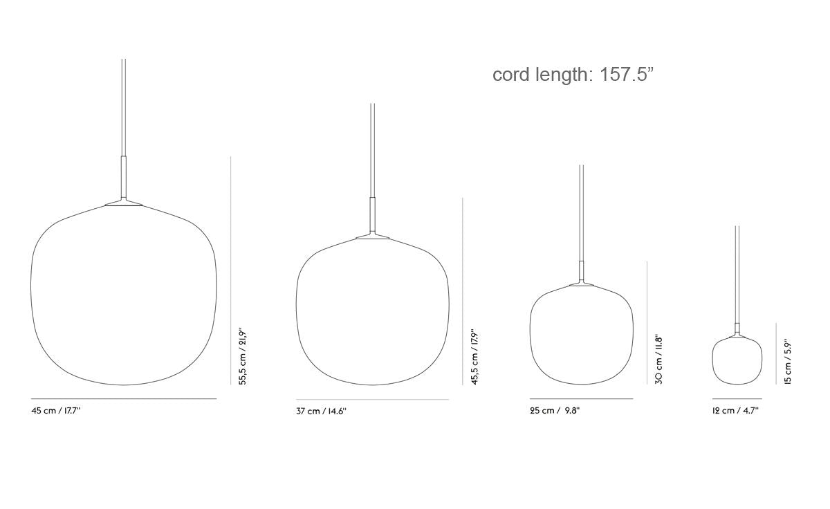 Rime Pendant Light, White, 14.6"