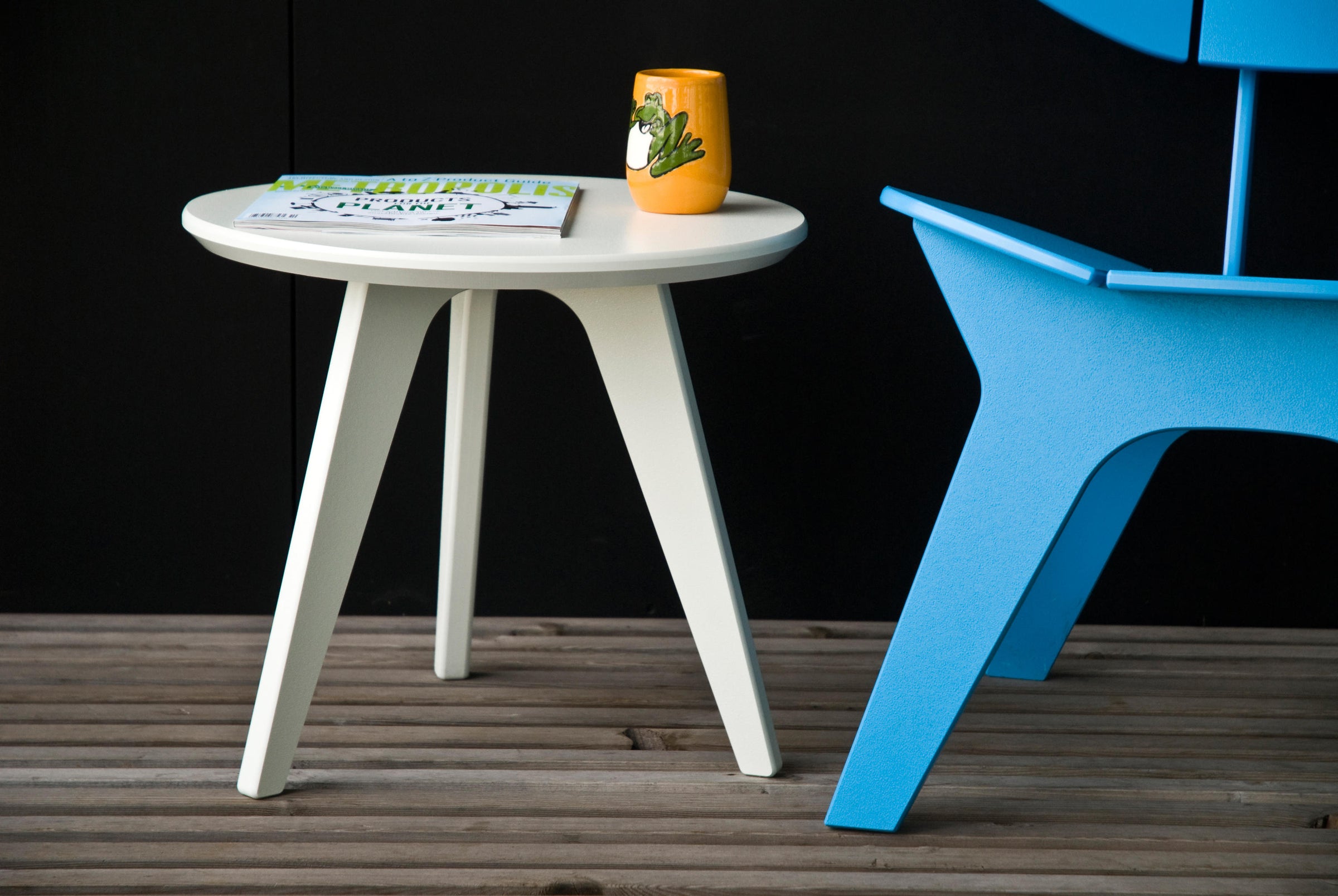 Satellite End Table, Round, 18" Driftwood