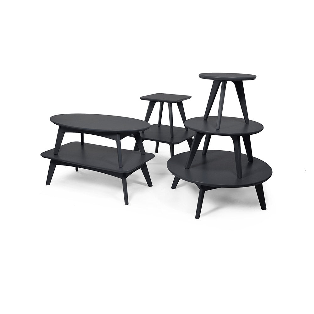 Satellite End Table, Round, 18" Charcoal Grey