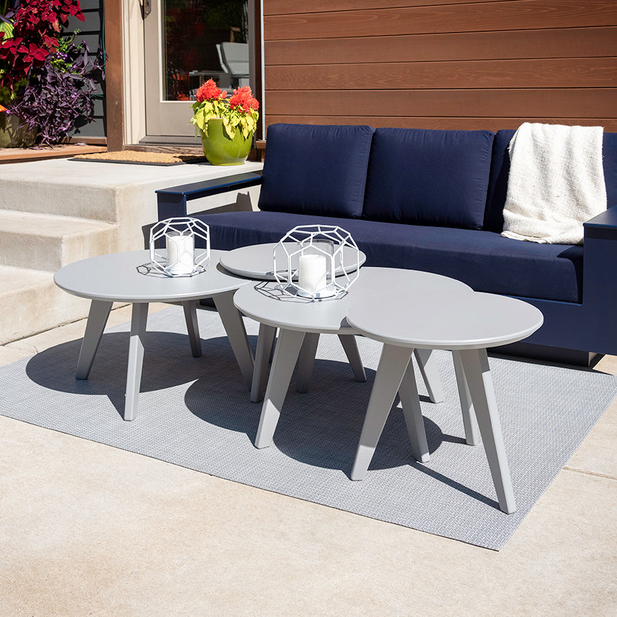 Satellite End Table, Round, 18" Charcoal Grey