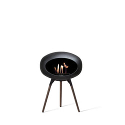 Le Feu Ground Low, Black Bowl, Oak Smoked Legs/Black Base 45 cm