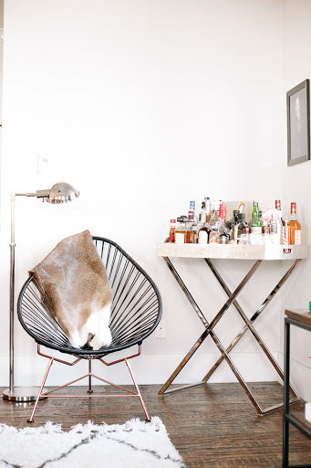 Acapulco Chair, Coral Pink Cord / White Frame
