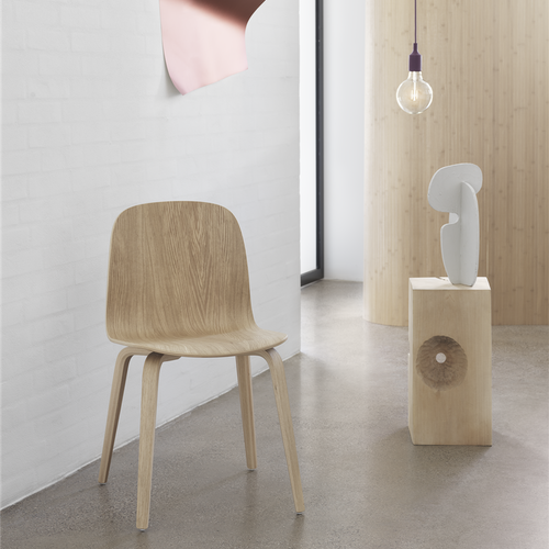 Visu Chair, Wood Base, Oak/Oak