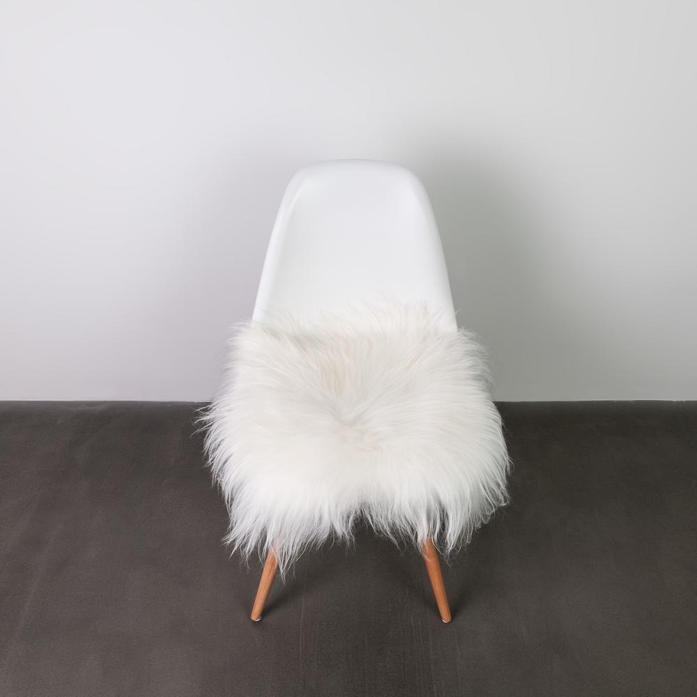 White Icelandic Sheepskin Chairpad